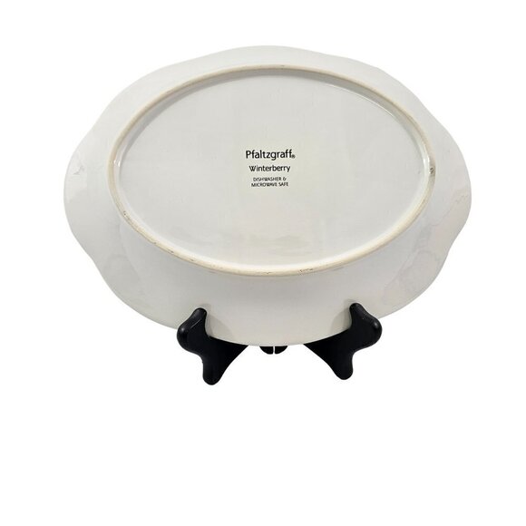 Pfaltzgraff Winterberry Oval Ceramic BLESS THIS HOUSE Holly Platter Plate - Picture 10 of 12